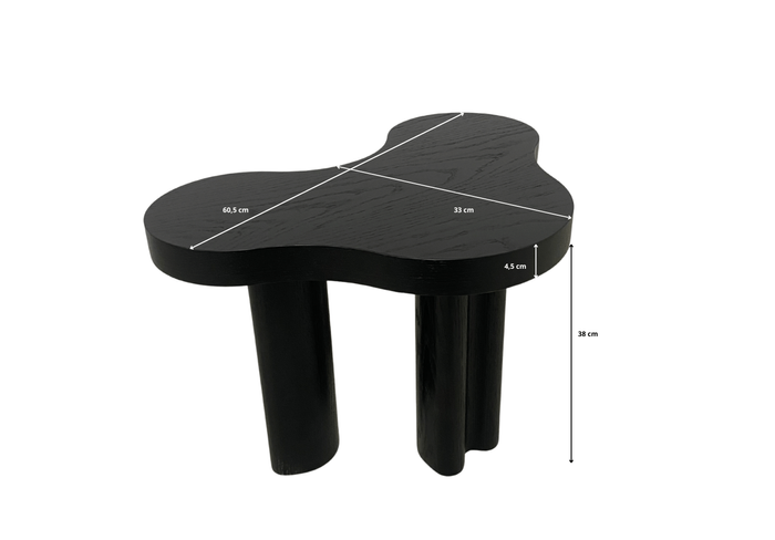 Stolik kawowy CIRRUS z fornirem dębowym 60,5 x 33 cm