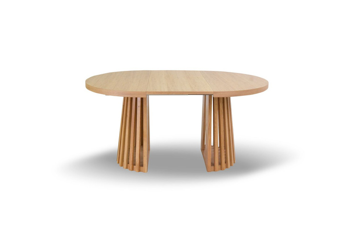 Stół Bartek okrągły, rozkładany na ażurowej nodze 110 - 210 cm T77