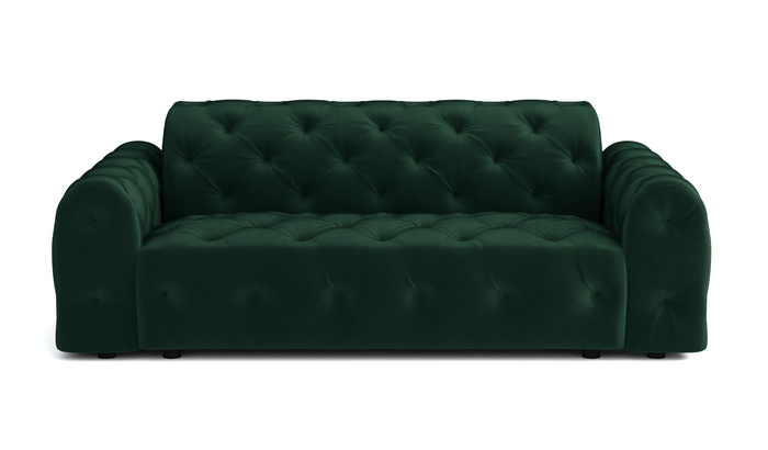 Stylowa sofa 4 osobowa z eleganckimi pikowaniami Candy 255x94 cm