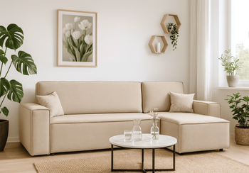 Narożnik uniwersalny z funkcją spania DENIS 244x142 cm