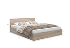 Łóżko drewniane dąb sonoma z materacem ATENA 160x200cm