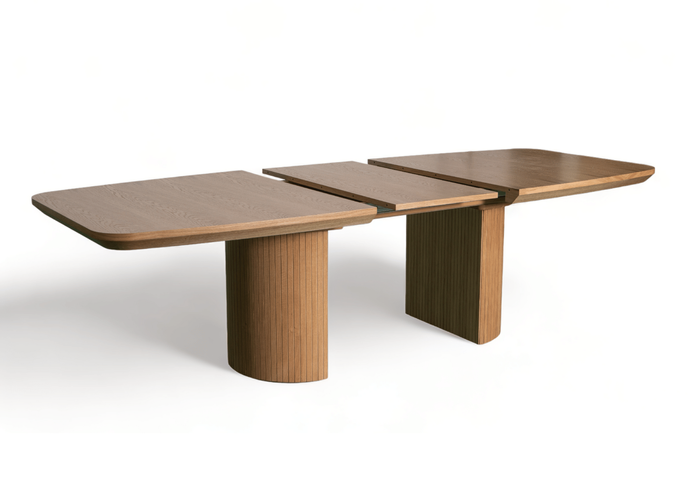 Stół rozkładany na ryflowanych nogach PIOTR T71 110x200-300 cm