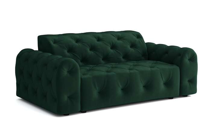 Stylowa sofa 2 osobowa z eleganckimi pikowaniami Candy190x94 cm 
