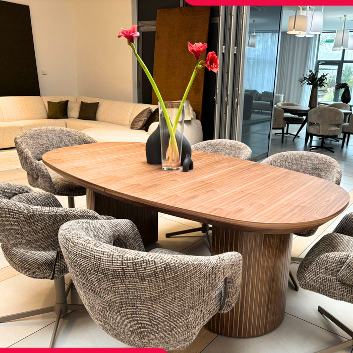 Stół Paweł rozkładany na ryflowanej nodze 110 cm x 200 - 300 cm T72