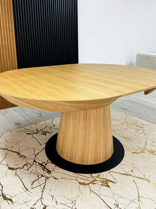 Stół Teodor nowoczesny, okrągły, rozkładany 130 cm - 230 cm T73