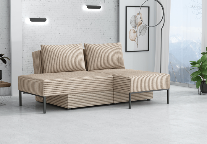 Wielofunkcyjna sofa narożna z funkcją spania TOMI 165x205 cm
