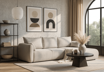 Narożnik prawostronny z funkcją spania LUNA 255x165 cm