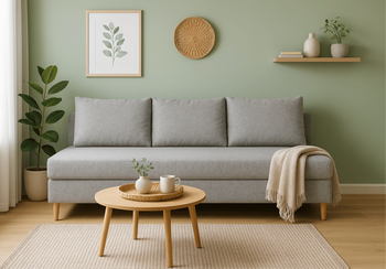 Łóżko kontynentalne pojedyncze IKAR z pojemnikiem 84x200 cm