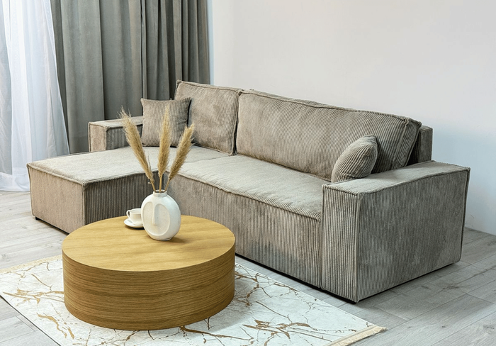 Narożnik uniwersalny z funkcją spania DENIS 244x142 cm