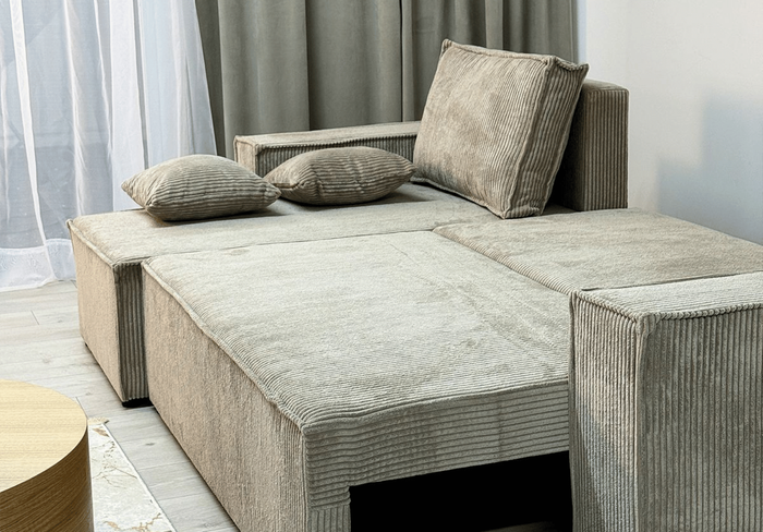 Narożnik uniwersalny z funkcją spania DENIS 244x142 cm