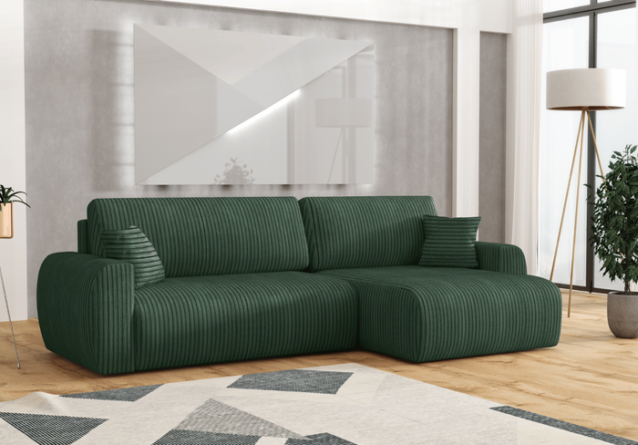 Narożnik prawostronny z funkcją spania DORATO L 250x142 cm