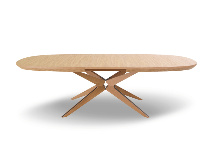 Stół owalny dębowy rozkładany GNIEWKO T79 110x200-300 cm