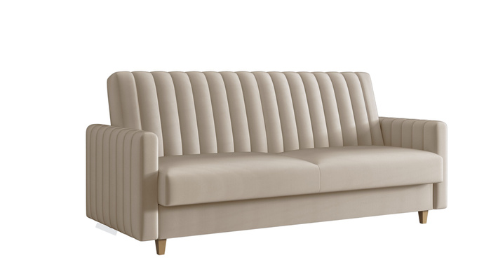 Wersalka Grace 186x120 cm z funkcją spania oraz wyjątkowymi przeszyciami na oparciu oraz boczkach