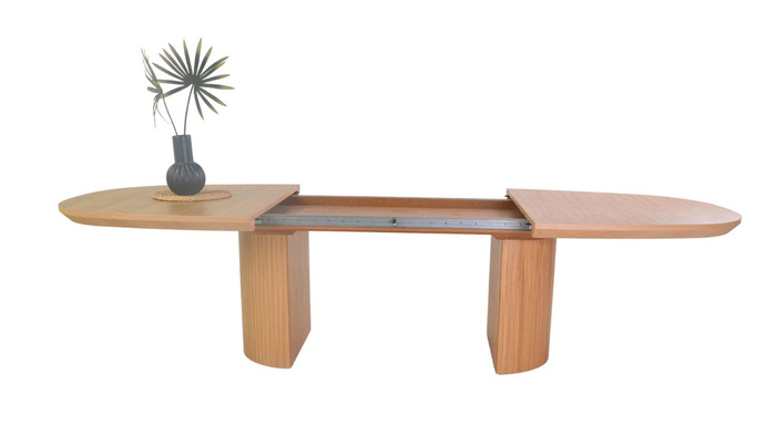 Stół Paweł rozkładany na ryflowanej nodze 110 cm x 200 - 300 cm T72