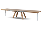 Stół prostokątny, drewniany, rozkładany MATEUSZ T75 100x180-380 cm