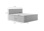 Łóżko kontynentalne boxspring HERA 123x222 cm