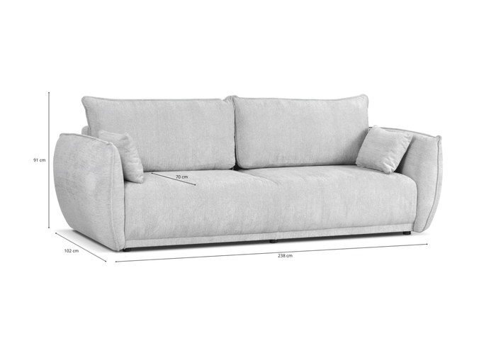 Wersalka z funkcją spania LOUIS 238x102 cm