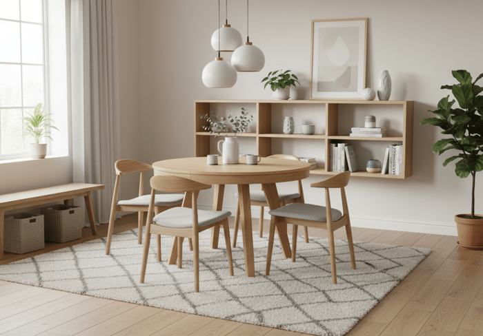 Stół okrągły, rozkładany PATRYK T70 100-200 cm