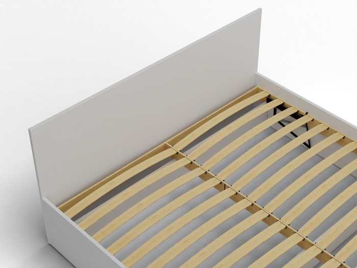 Łóżko drewniane białe z materacem ATENA 140x200cm