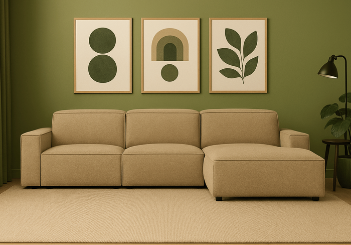 Narożnik 3-osobowy prawostronny LUCAS 284x166 cm