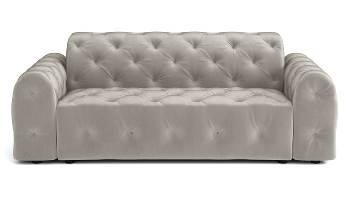Stylowa sofa 3 osobowa z eleganckimi pikowaniami Candy 230x94 cm