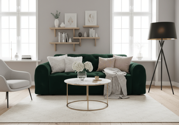 Sofa 3-osobowa z eleganckimi pikowaniami CANDY 230x107 cm