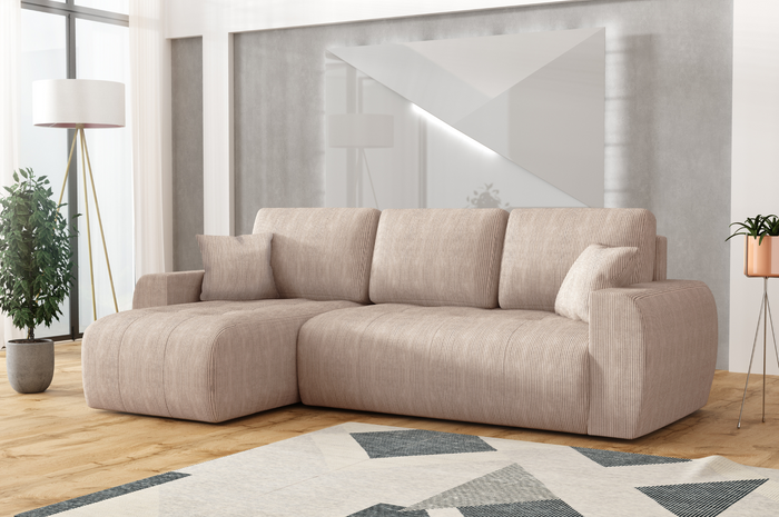 Narożnik z funkcją spania 250x142 cm L MOET mini