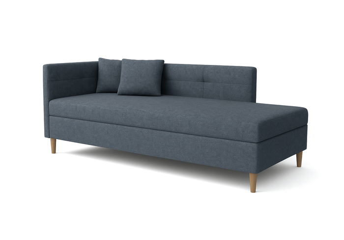 Łóżko kontynentalne pojedyncze lewostronne HADES z pojemnikiem 84x204 cm