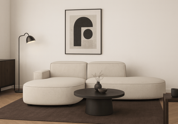 Narożnik lewostronny z otomaną LUCAS 285x165 cm