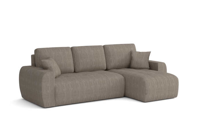 Narożnik prawostronny z funkcją spania L MOET mini 250x142 cm