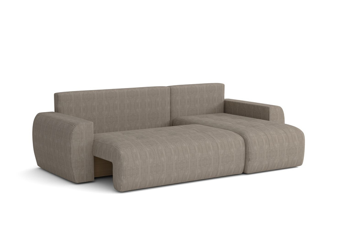 Narożnik prawostronny z funkcją spania L MOET mini 250x142 cm