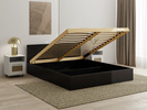 Łóżko drewniane czarne z materacem ATENA 140x200cm 