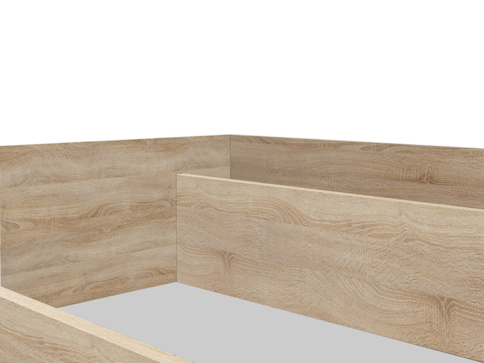 Łóżko drewniane dąb sonoma z materacem ATENA 140x200cm