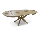 Nowoczesny okrągły stół  rozkładany 130 cm - 230 cm T66