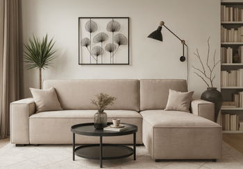 Narożnik uniwersalny z funkcją spania DENIS 244x142 cm