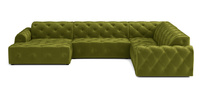 Stylowy narożnik z eleganckimi pikowaniami Candy 334x254 cm
