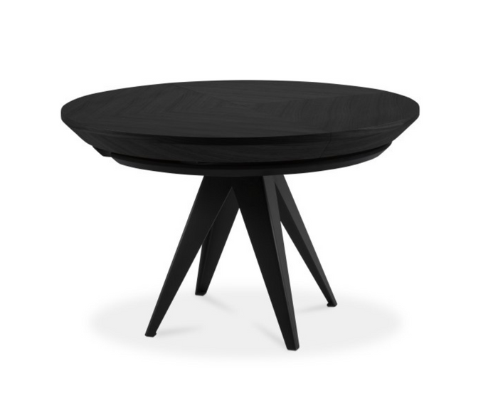 Stół Mietek okrągły rozkładany na metalowej podstawie 120 - 220 cm T49 