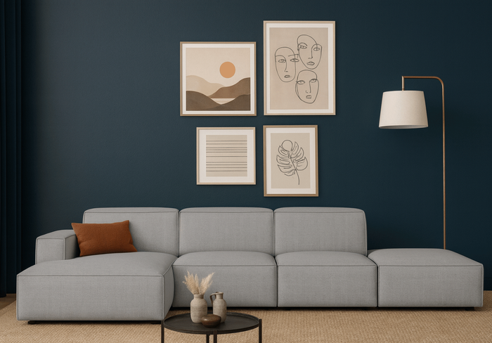 Narożnik 5-osobowy lewostronny z pufą LUCAS 340x166 cm