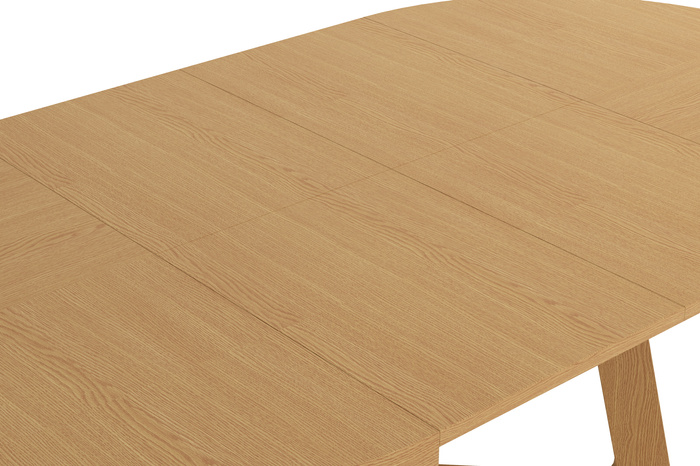 Stół Olaf okrągły drewniany  rozkładany dąb naturalny 130 - 230 cm T40