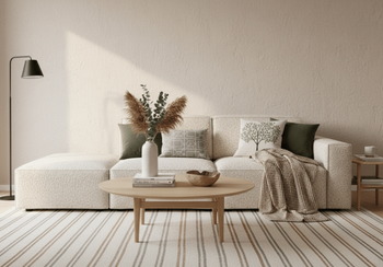 Sofa 3-osobowa z pufą LUCAS 262x102 cm