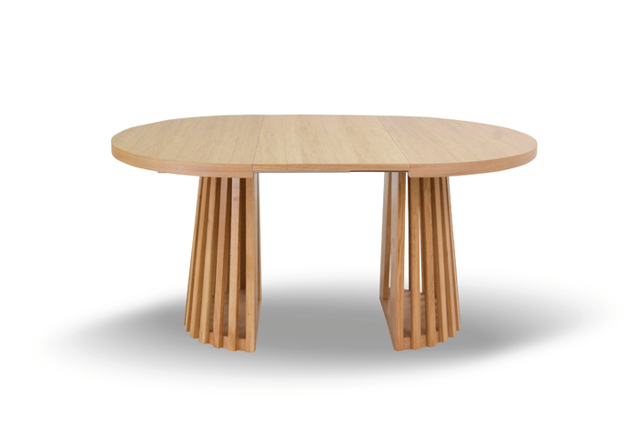 Stół okrągły, rozkładany na ażurowej nodze BARTEK T77 110-210 cm