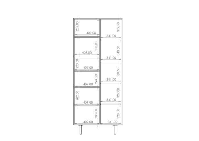 Aurora Slim 80 cm szafa z pionowymi żłobieniami 