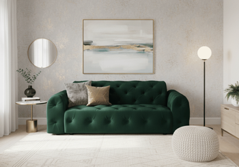 Sofa 4-osobowa z eleganckimi pikowaniami CANDY 255x107 cm