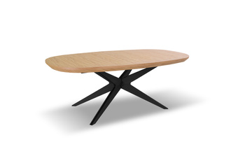 Owalny dębowy stół rozkładany 110 cm x 200-300 cm T79