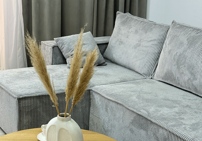 Narożnik uniwersalny z funkcją spania DENIS 244x142 cm