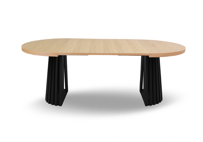 Stół okrągły, rozkładany na ażurowej nodze BARTEK T77 110-210 cm