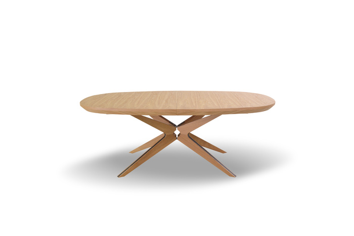 Owalny dębowy stół Gniewsko rozkładany 110 cm x 200-300 cm T79