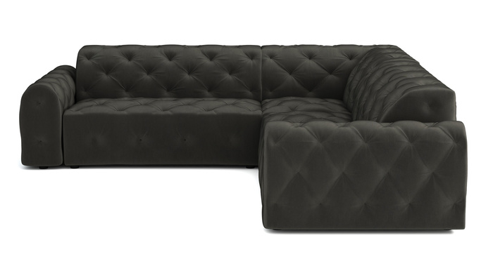 Stylowy narożnik z eleganckimi pikowaniami Candy 254x254 cm