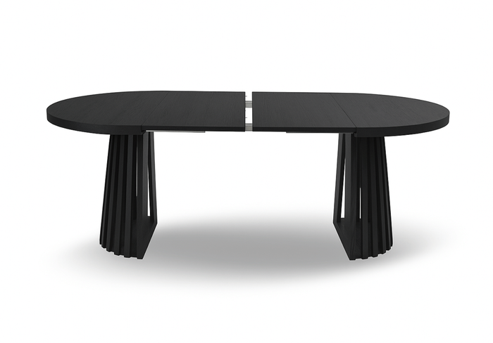 Stół okrągły, rozkładany na ażurowej nodze BARTEK T77 110-210 cm