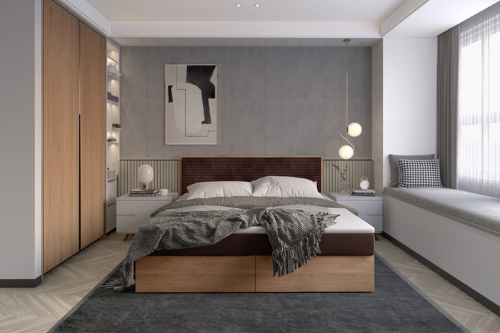 Łóżko Kontynentalne ERIS WOVEN 140x200cm